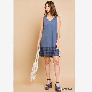 Only 2 left! ❤️‍🔥Umgee Slate blue shift dress 🦋